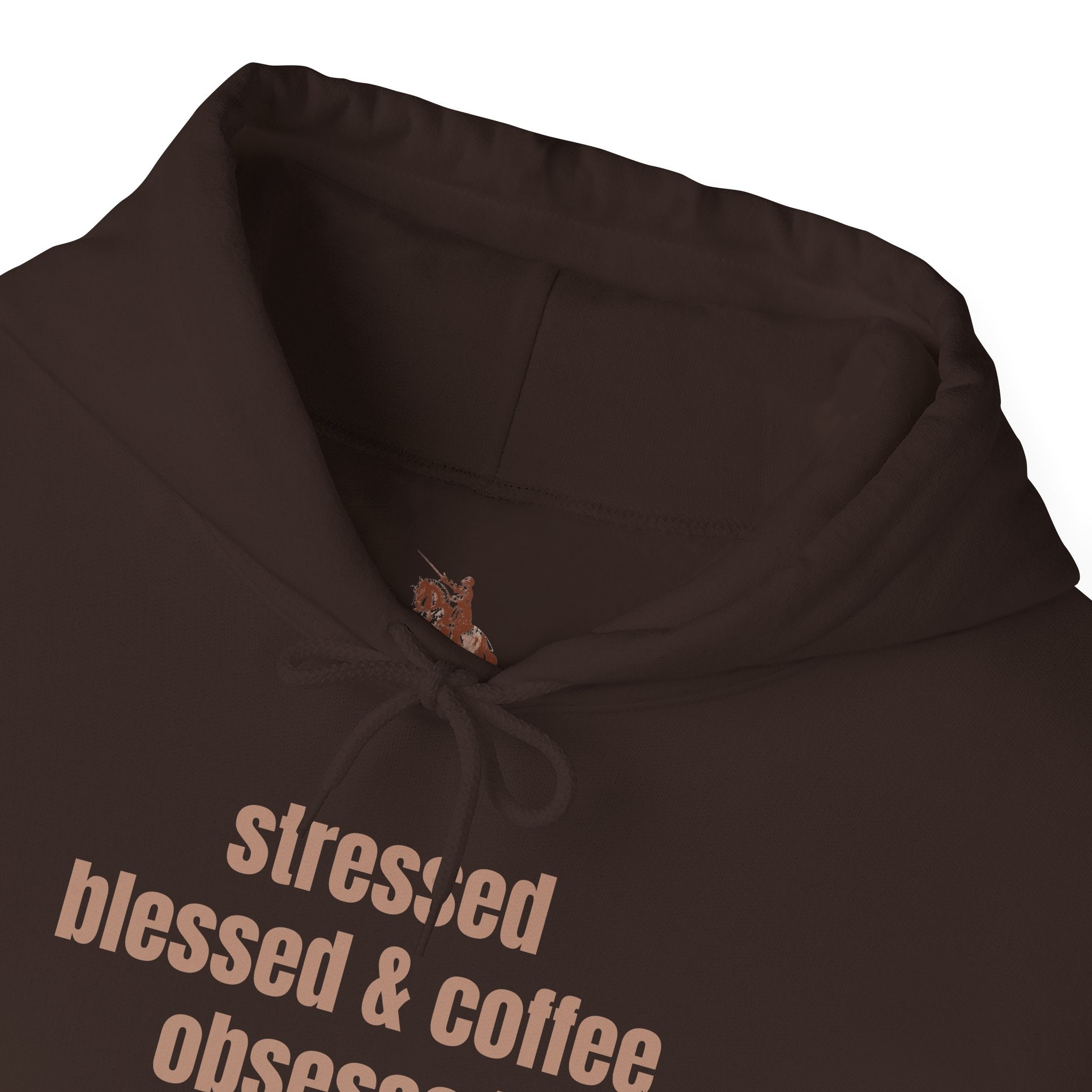 Stressed Blessed & Coffee Obsessed Hooded Sweatshirt - Unisex Heavy Blend™