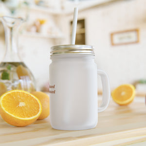 Mason Jar - Clear Glass Mug with Straw